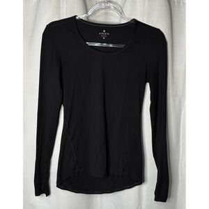 Athleta Top Women's Extra Small Black Long Sleeve Athletic Stretch Yoga Gym